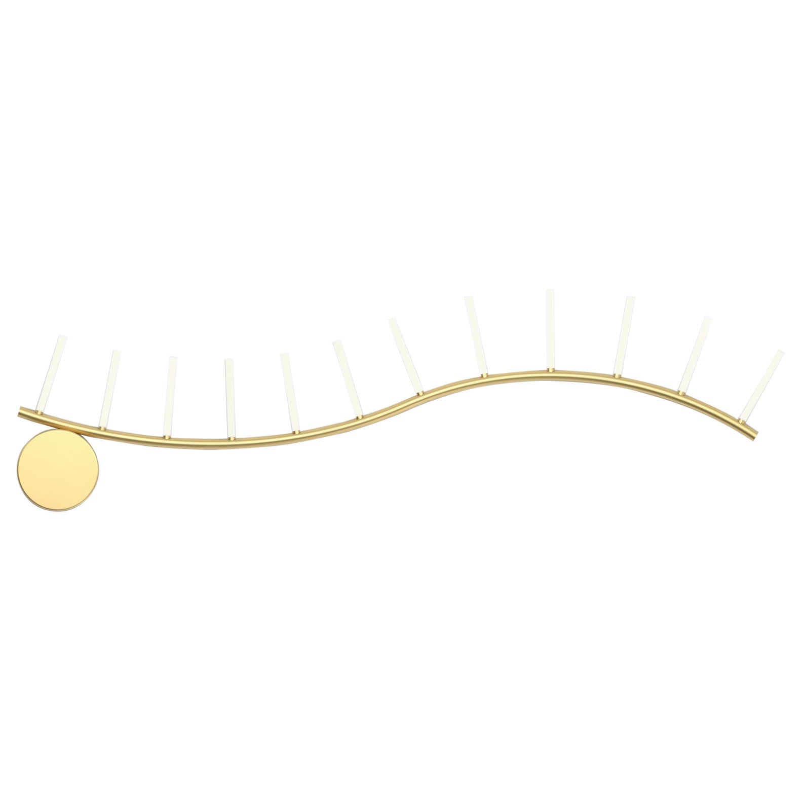 Applique a forma di sopracciglio Waves di Atelier A Light