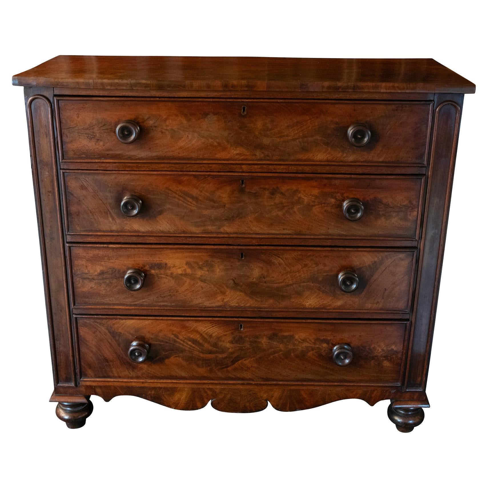 19th Century English Mahogany Chest of Drawers