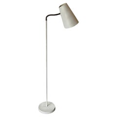 Bohlmarks of Sweden Midcentury Modern Gooseneck Floor Lamp with Elegant Shade