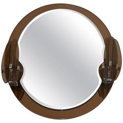 Oval Mirror with Two Lights by Lupi Cristal Luxor 1