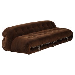 Afra and Tobia Scarpa 'Soriana' Three Seat Sofa for Cassina, Italy, 1969