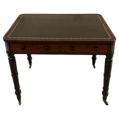 Antique George III Quality Mahogany Freestanding Leather Top Writing Desk