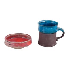 Kähler, Denmark. Bowl and mug in ceramic. 1960s/70s