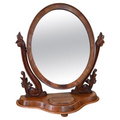 Victorian Duchess Mirror Walnut Dressing Glass 1880