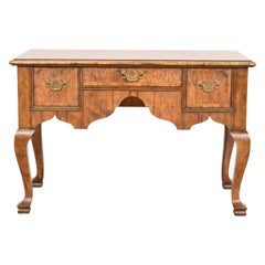 Baker Furniture Georgian Banded Burled Walnut Server or Dressing Table