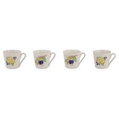 Danild/Lyngby, "Picnic". Four  porcelain coffee cups. 1960s/1970s.