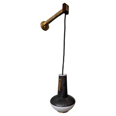 Sconce in legno e vetro di metà secolo, anni '50