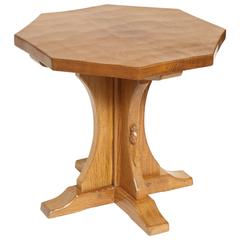 Antique Robert "Mouseman" Thompson Octagonal Table