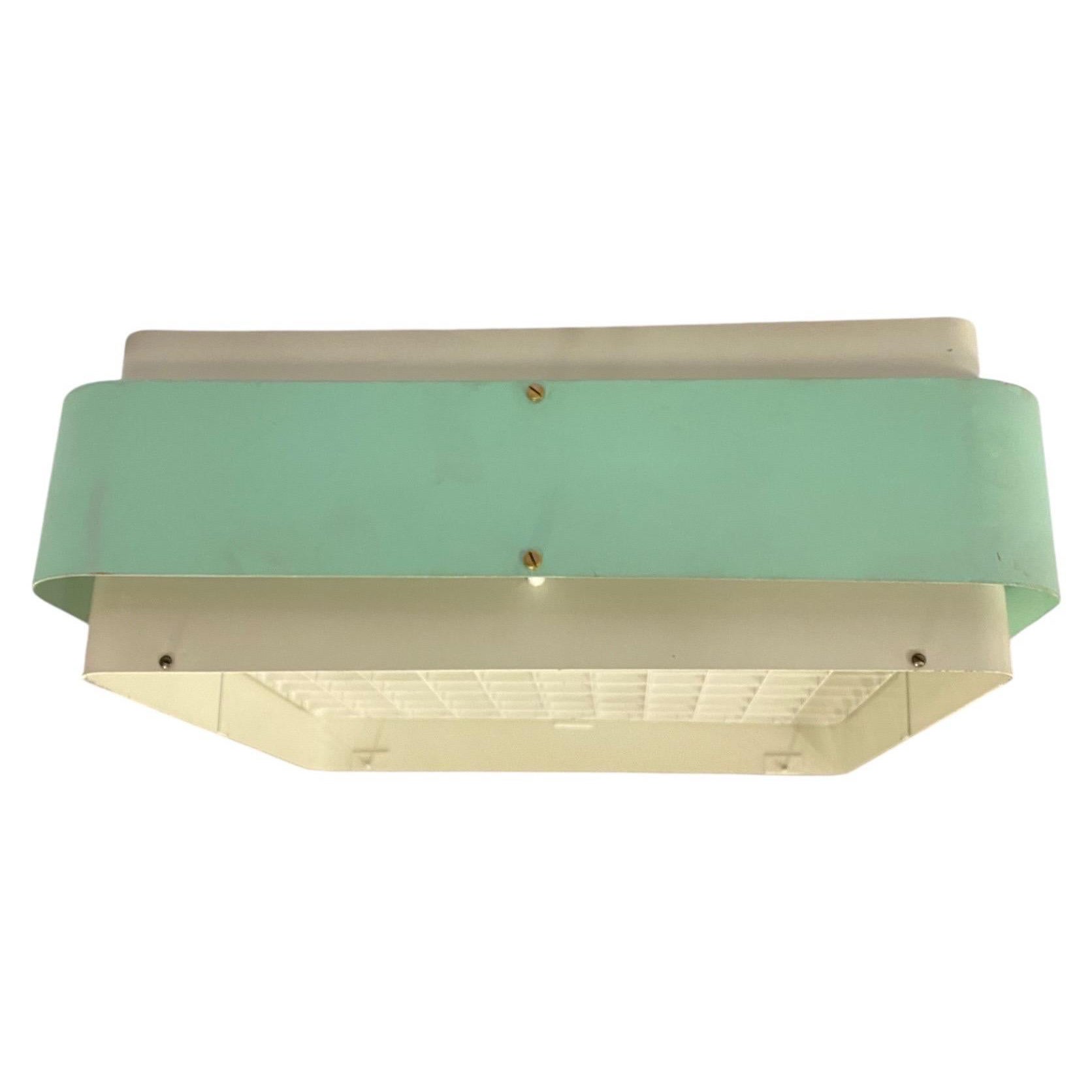 Rara lampada da soffitto "Starry Sky" Model. AE 37 in turchese e bianco, Itsu 1950s