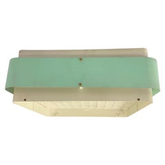 Rare "Starry Sky" Ceiling Lamp Model. AE 37 in Turqoise & White, Itsu 1950s