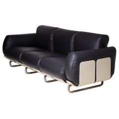 "Senzafine" Leather Sofa by Eleonore Peduzzi Riva for Zanotta, Italy, 1960s