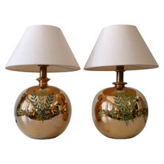 Ensemble de deux lampes d'appoint en laiton massif, Modernity, Arte Lumen, 1970