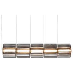 Lampe suspendue Contemporary 'Column' 300 - 5, Horizontal, Carbon