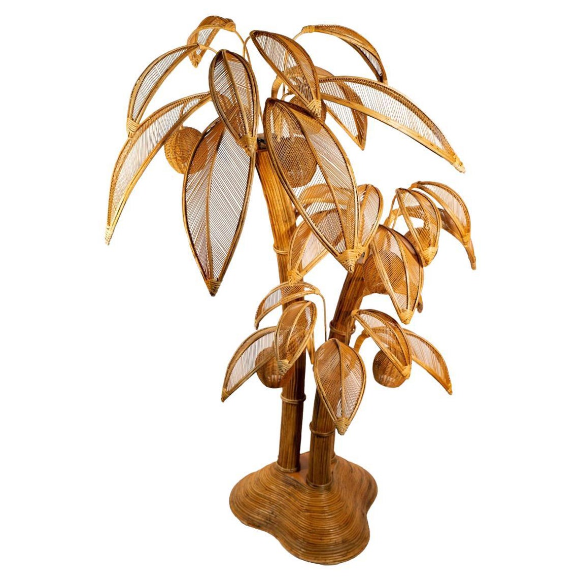 Rattan Coconut Floor Lamp