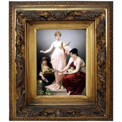 KPM Berlin Picture Plate the Three Fates by Paul Thumann, circa 1880 5