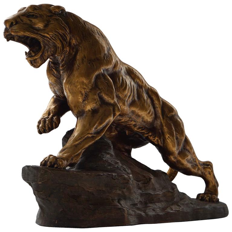 Fagotto Signed Panther Sculpture at 1stDibs