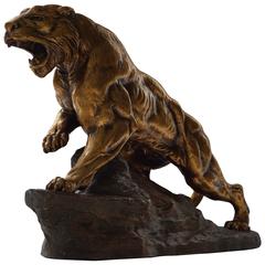 Fagotto Signed Panther Sculpture