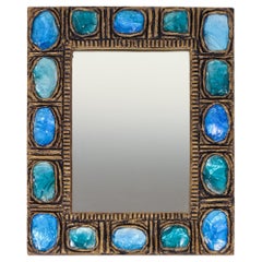 Creaciones Gobesso Blauer Murano-Glas-Spiegel