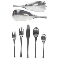 Modernist "Odin" Flatware by Jens Quistgaard for Dansk, 62 Pieces