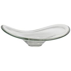 Large Danish Modern Glass "Selandia" Bowl by Per Lutken for Holmegaard, 1960 11