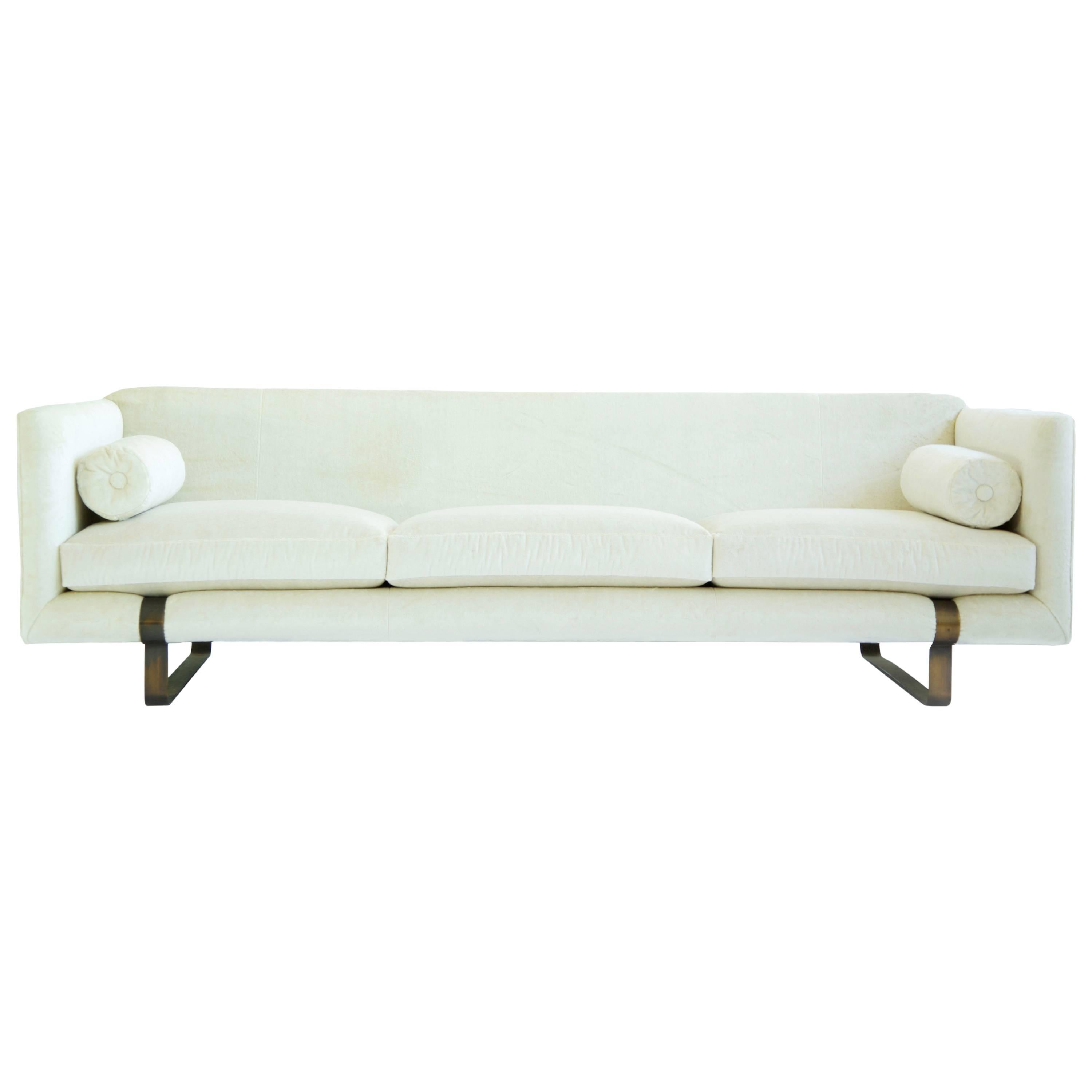 Milo Baughman Sled-Base Sofa