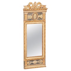 Gold Gilt Small Swedish Trumeau Mirror, circa 1790-1810