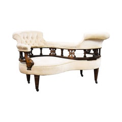 Victorian Walnut Conversation Seat
