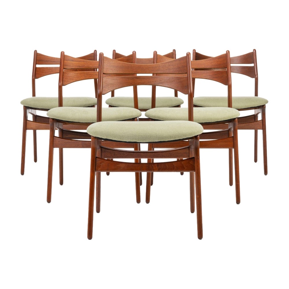 Vintage Dining Chairs by Erik Buch for Christian Christensen Møbelfabrik, 1960s For Sale