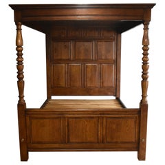 Solid Oak Kingsize Four Poster Bed
