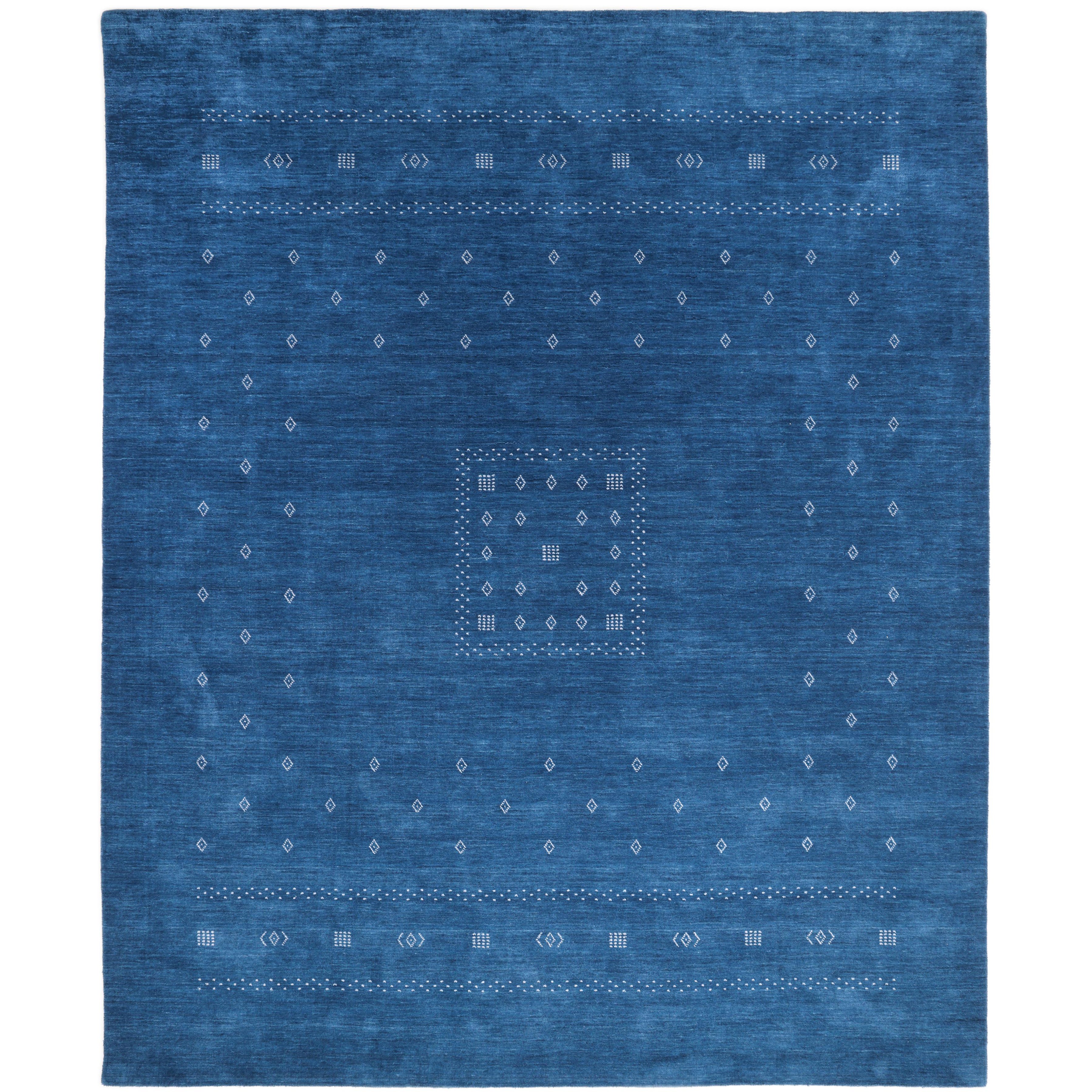 Bohemian Tribal Hand Made Blue Area Rug 10' 0" x 14' 0"