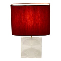 Romeo Rega Lucite-Tischlampe, 1970er-Jahre