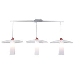 Mid Century Modern Inspired 60" Long Triple Glass Pendant Light 5