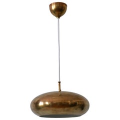 Rare Mid Century Modern Brass Pendant Lamp by Falkenbergs Belysning Sweden 1960s