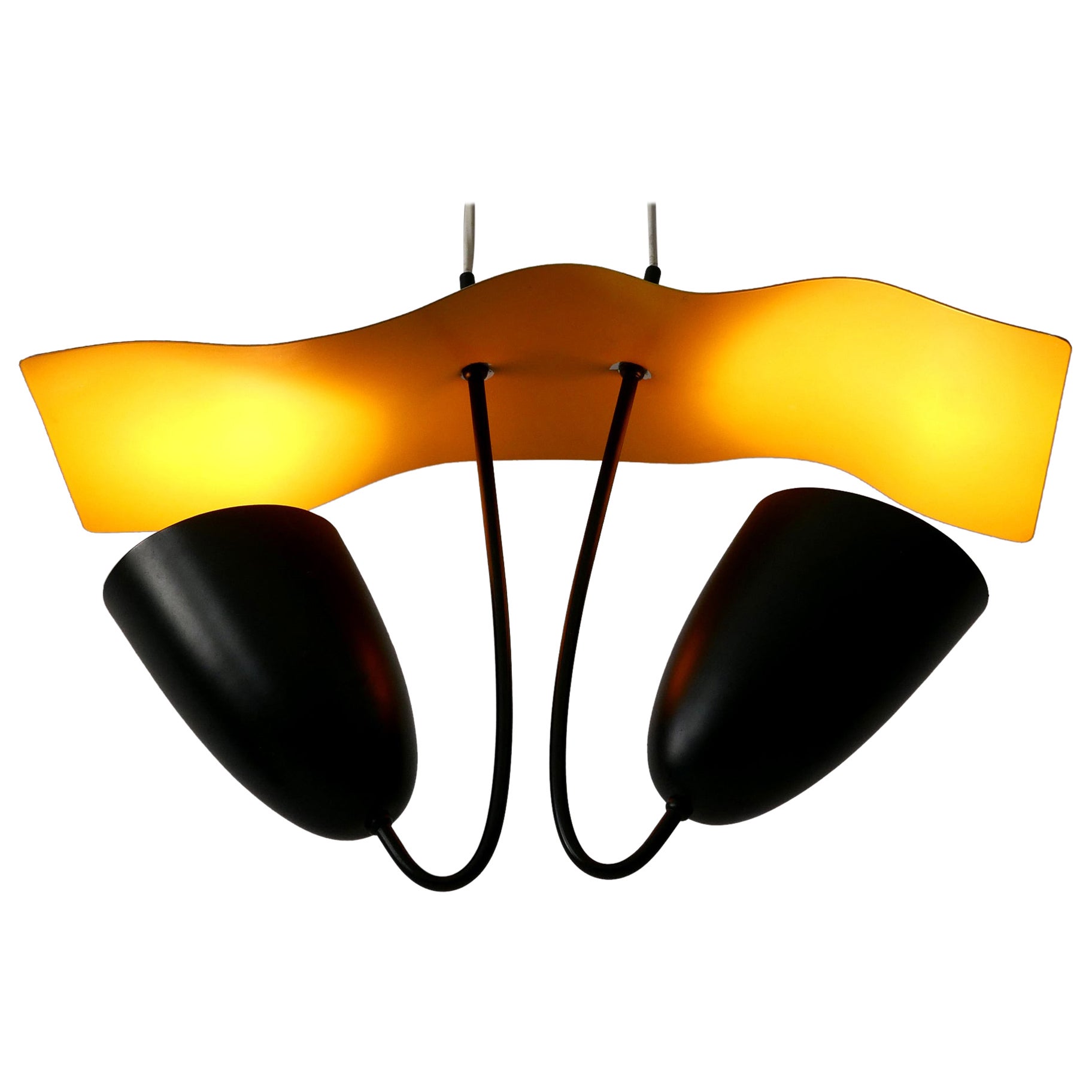 Lovely Mid-Century Modern Pendant Lamp or Hanging Light Germany 1960s (lampe suspendue ou lampe à suspension)