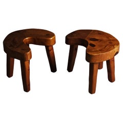 Swedish pine stools by Stig Sandqvist, 1950s