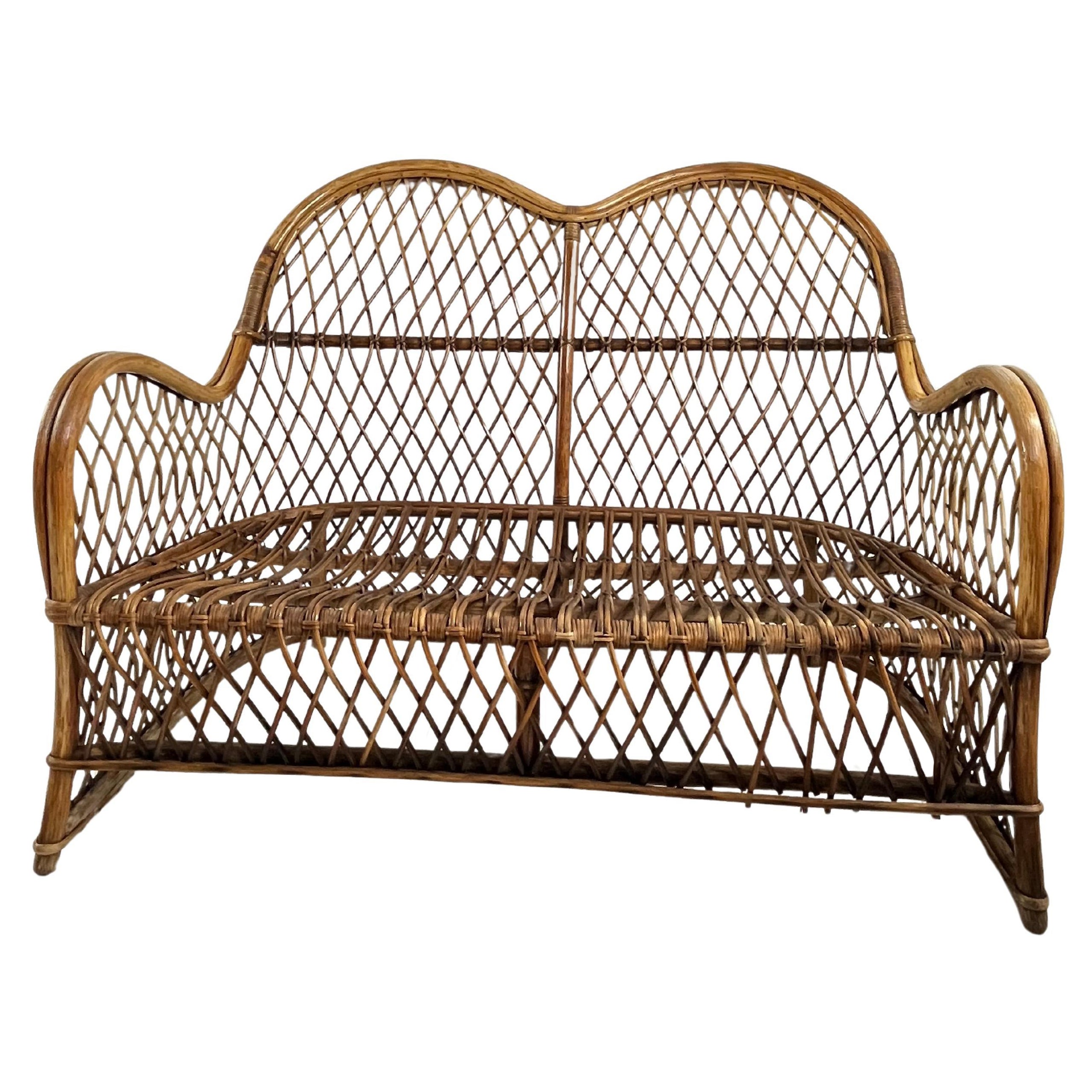 Mid-Century Bamboo Sofa, 1960s