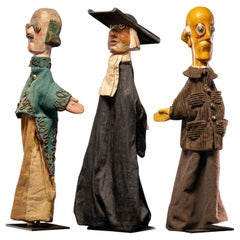 Collection of three 19th C French Glove Puppets in original condition.
