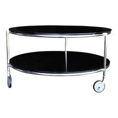 Ikea Strid coffee Table in Black glass by Ehlen Johansson 1980s