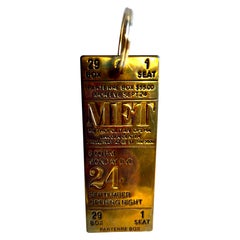 Chaîne de clé de ticket d'ouverture du Metropolitan Opera de New York, 1981