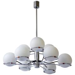 Murano Chandelier with Nine Glass Globes 4