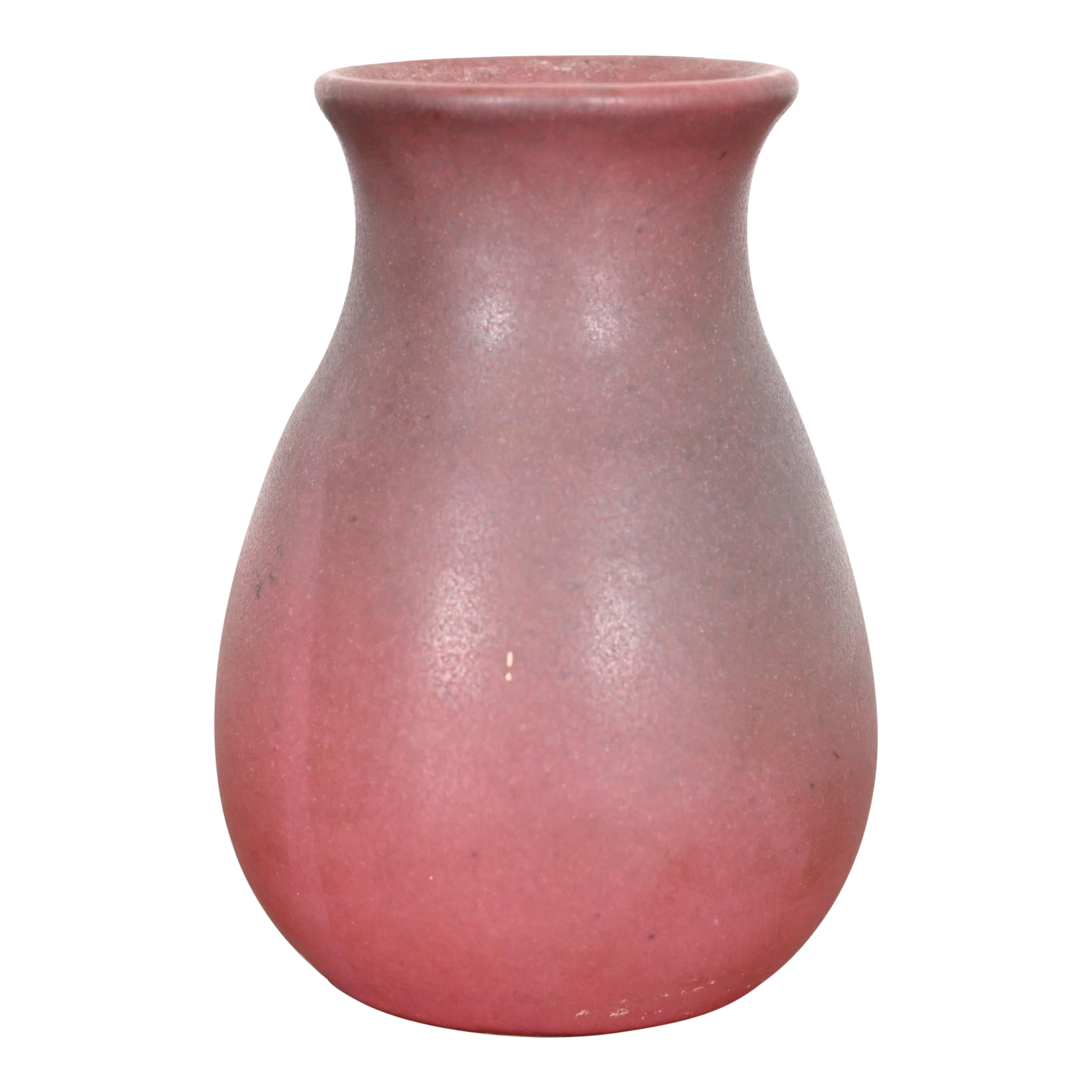 Jarrón de cerámica esmaltada rosa Van Briggle Arts & Crafts en venta
