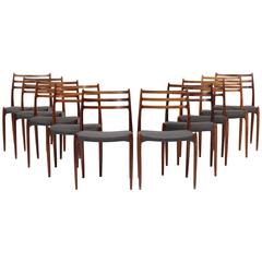 Dining Chairs, Set of Ten by Niels O. Møller for J. L. Møllers Møbelfabrik