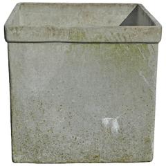 French Square Fiber Cement Planter in the Style of Willy Guhl