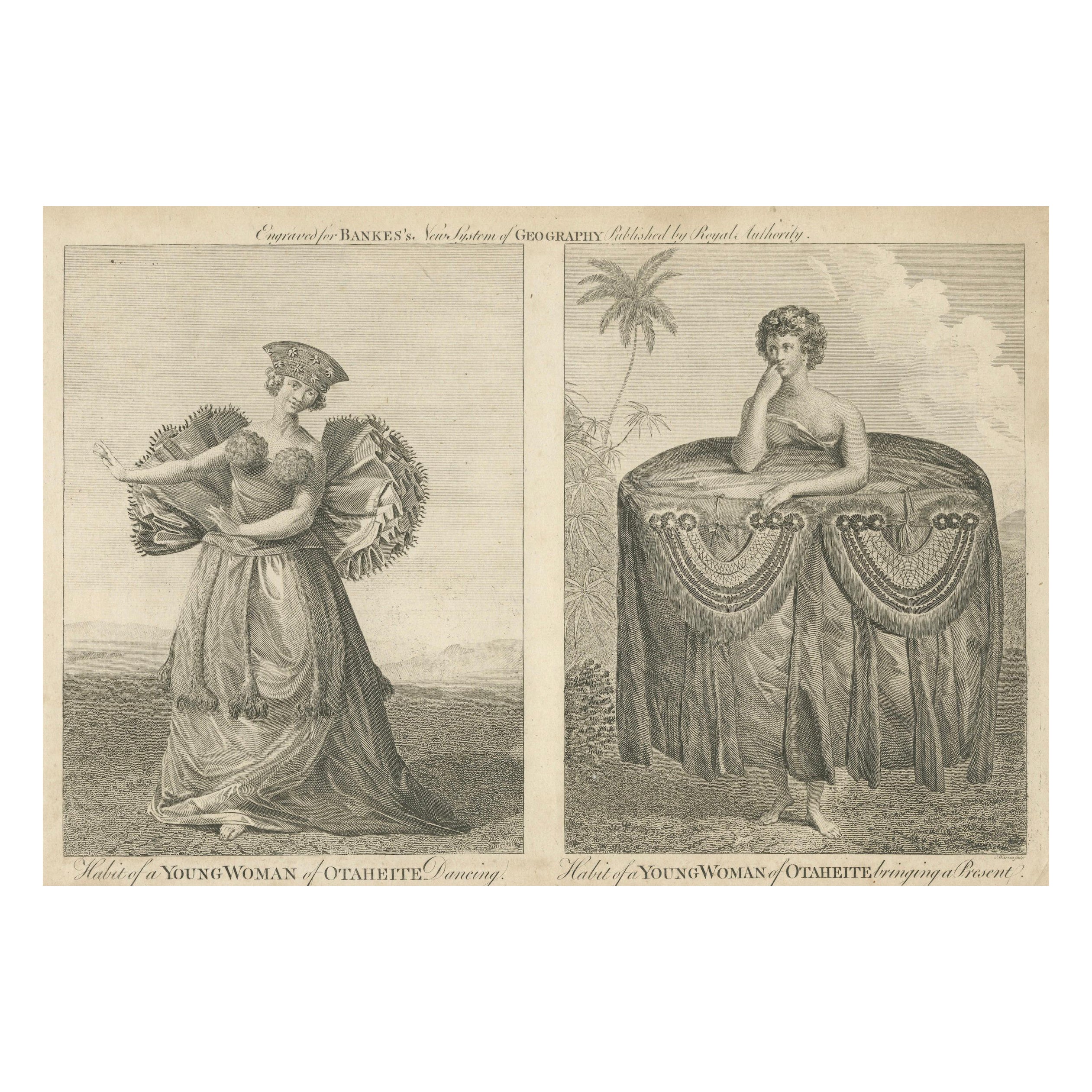 Cultural Habits of Tahitian Women: Dance and Ceremony, circa 1790 For Sale