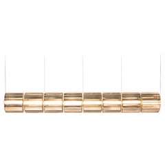 Contemporary Pendant Lamp 'Column' 300 - 8, Horizontal, Amber