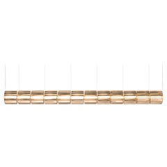 Contemporary Pendant Lamp 'Column' 300 - 12, Horizontal, Amber