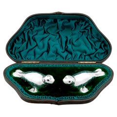Antico sigillo d'argento vittoriano (1882)
