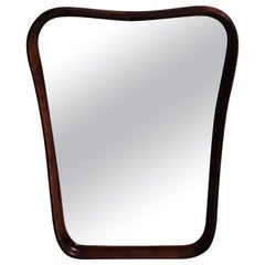Grand miroir sculptural scandinave moderne, Suède, années 1940