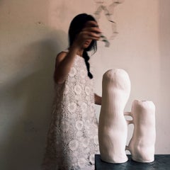 Vasi Comunicanti 2 elements LIGHT PINK in ceramic XXI Century by Chiara Berta