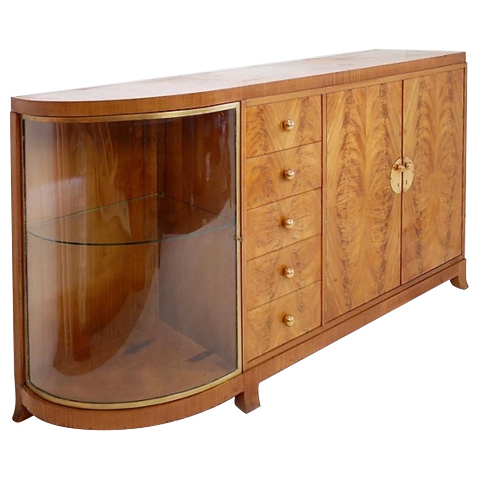 Vitrine Art déco en placage de noyer - Circa 1930